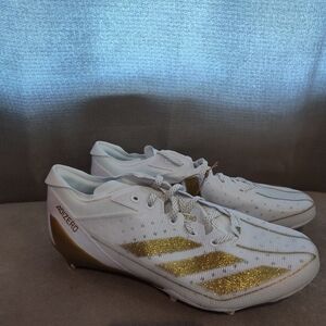 Size 10.5 Men’s Adidas Adizero Electric Football Cleats Metallic Gold IE4381